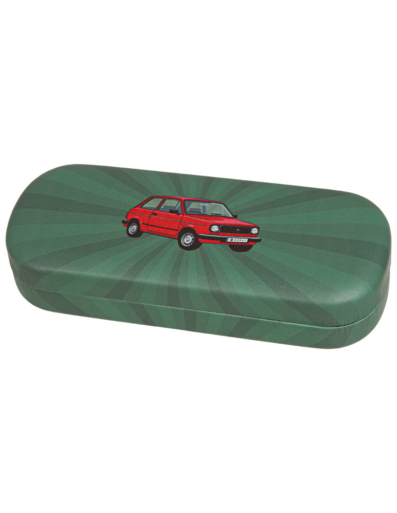 Długie - Skarpety męskie z czerwonym maluchem w etui ZIELONY  - produkt moraj.pl 3