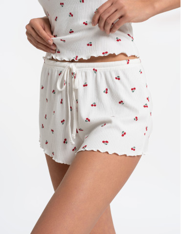 Na ramiączkach - Piżama damska dwuczęściowa w prążek WZÓR 1 - produkt 3