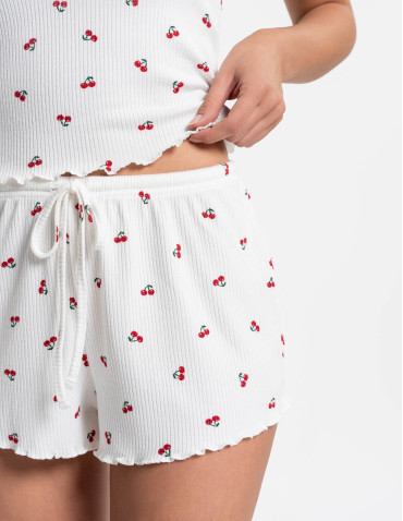 Na ramiączkach - Piżama damska dwuczęściowa w prążek WZÓR 1 - produkt 4