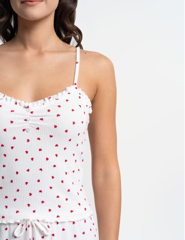 Piżama damska dwuczęściowa w prążek - produkt 2