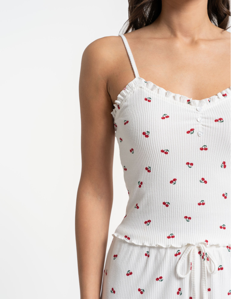 Na ramiączkach - Piżama damska dwuczęściowa w prążek WZÓR 1  - produkt moraj.pl 2