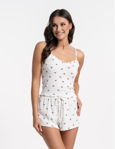 Na ramiączkach - Piżama damska dwuczęściowa w prążek WZÓR 1 - produkt 7