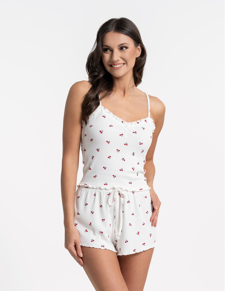 Na ramiączkach - Piżama damska dwuczęściowa w prążek WZÓR 1  - produkt moraj.pl 7