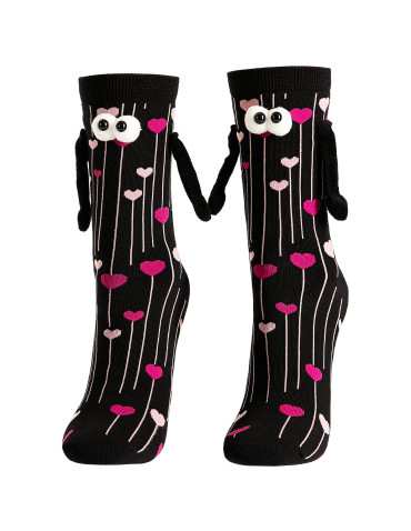 Długie - Zabawne skarpety damskie Friendsy z magnetycznymi rączkami WZÓR 2 - produkt 1