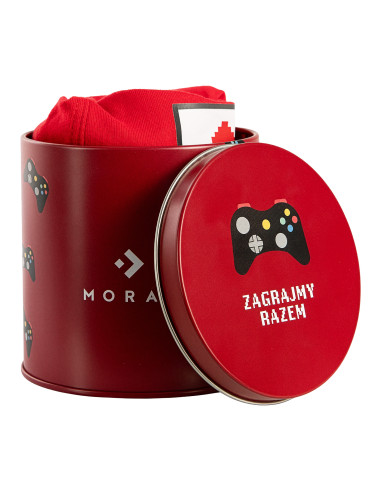 Bokserki dopasowane - Zabawne bokserki męskie dla gracza w puszce CZERWONY - produkt 3