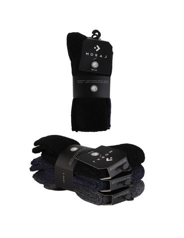 Ciepłe długie skarpety męskie bezuciskowe z wełną 3-pak  - produkt 2