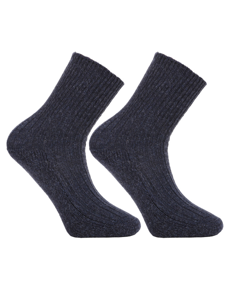 Skarpetki długie - Ciepłe długie skarpety męskie bezuciskowe z wełną 3-pak WIELOKOLOROWY - produkt moraj.pl 3