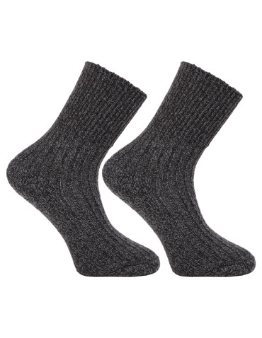 Skarpetki długie - Ciepłe długie skarpety męskie bezuciskowe z wełną 3-pak WIELOKOLOROWY - produkt 5