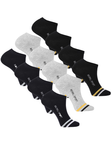 Skarpety stopki - Skarpetki stopki męskie sportowe bawełniane z napisem 12-pak WIELOKOLOROWY - produkt 5