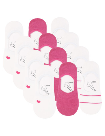 Skarpetki damskie niskie stopki bawełniane z silikonową zapiętką 12-pak