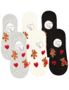 Skarpety stopki damskie misie i serca 6-pak WIELOKOLOROWY