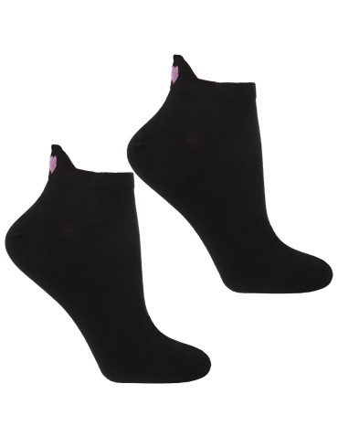 Stopki - Skarpety stopki damskie z zapiętką i haftem serce 12-pak WIELOKOLOROWY - produkt 5