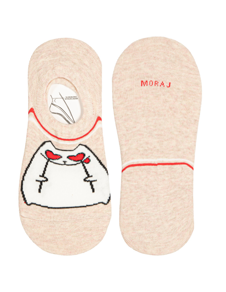 Niskie stopki - Skarpety stopki damskie zakochany kotek 6-pak WIELOKOLOROWY  - produkt moraj.pl 3
