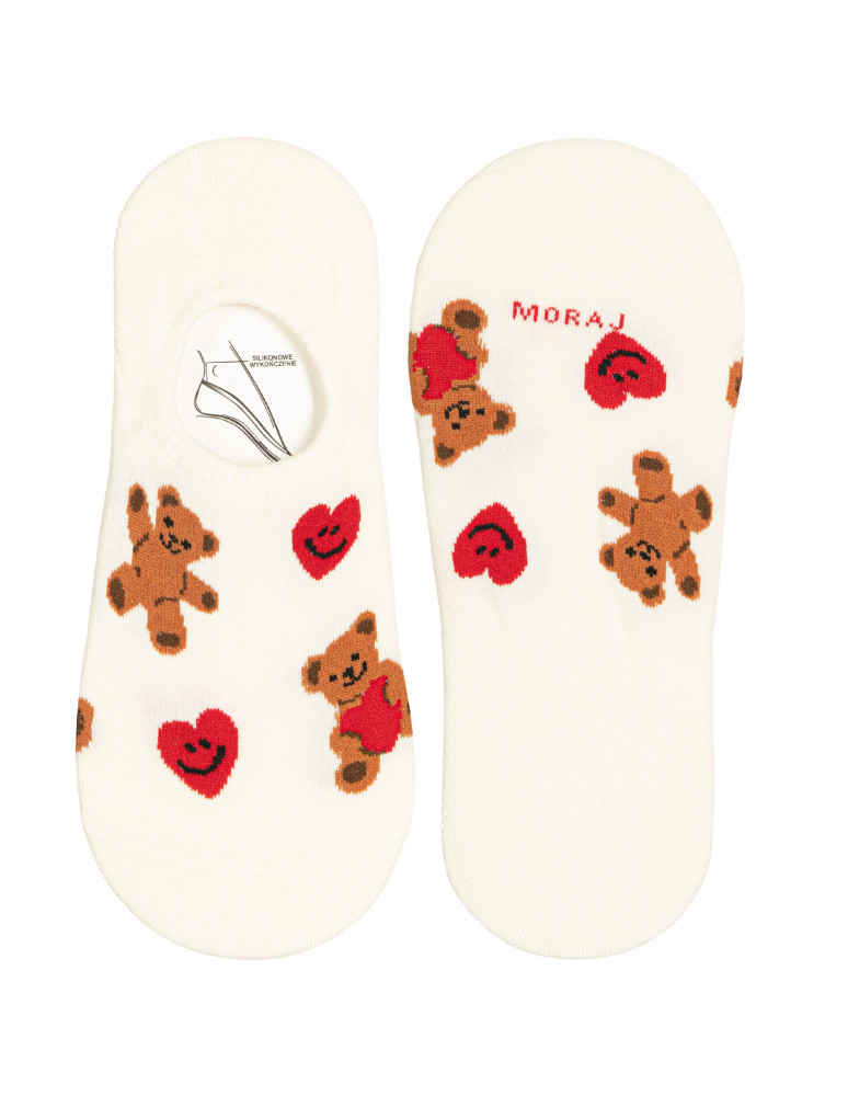 Niskie stopki - Skarpety stopki damskie misie i serca 6-pak WIELOKOLOROWY  - produkt moraj.pl 2