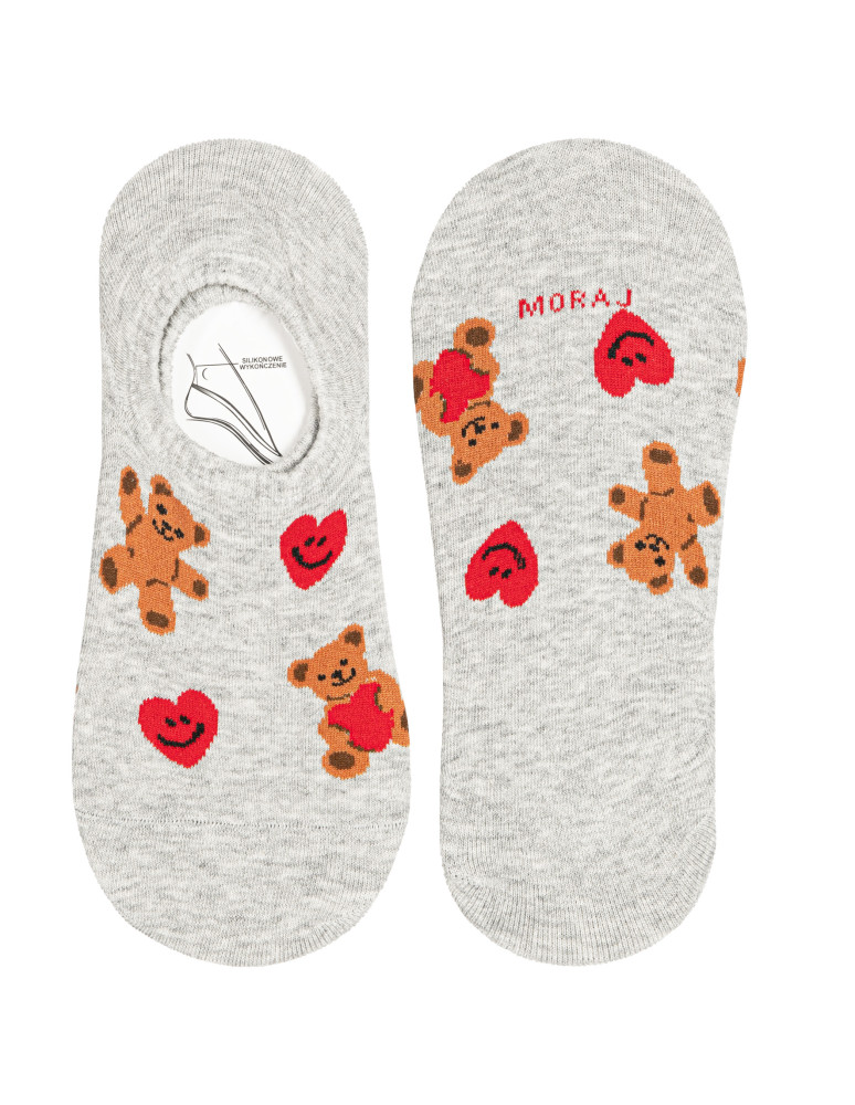 Niskie stopki - Skarpety stopki damskie misie i serca 6-pak WIELOKOLOROWY  - produkt moraj.pl 3