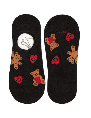 Niskie stopki - Skarpety stopki damskie misie i serca 6-pak WIELOKOLOROWY - produkt 4