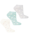 Skarpety damskie stopki bawełniane z serduszkami 3-pak WIELOKOLOROWY