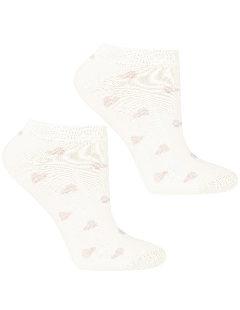 Stopki - Skarpety damskie stopki bawełniane z serduszkami 3-pak WIELOKOLOROWY  - produkt moraj.pl 2