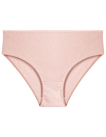 Damskie majtki figi bikini prążkowane bez wzoru 6-pak - produkt 2