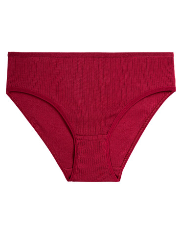 Figi - Damskie majtki figi bikini prążkowane bez wzoru 6-pak WIELOKOLOROWY - produkt 3