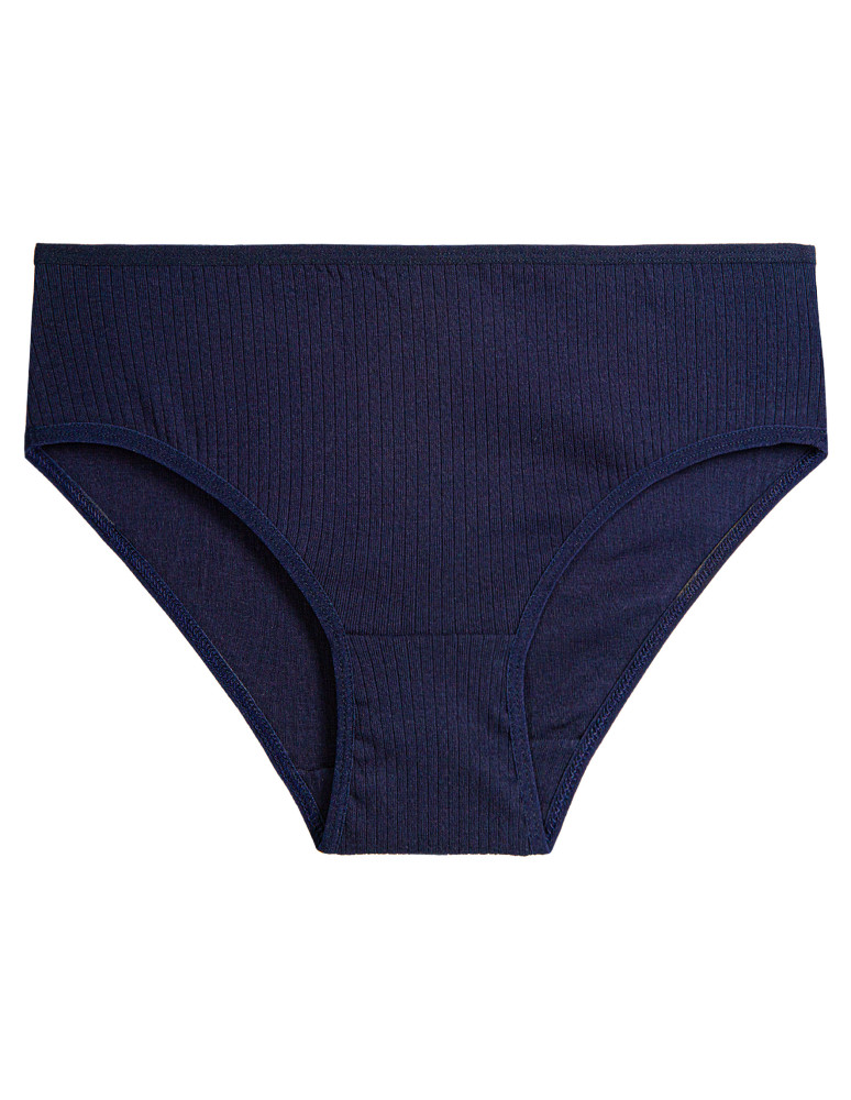 Figi - Damskie majtki figi bikini prążkowane bez wzoru 6-pak WIELOKOLOROWY  - produkt moraj.pl 4