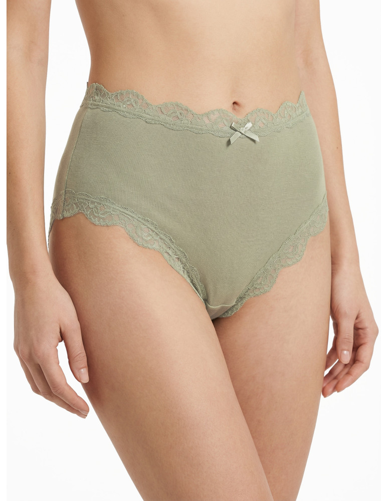 Figi - Damskie majtki figi maxi bikini z koronką bawełniane 6-pak WIELOKOLOROWY  - produkt moraj.pl 2