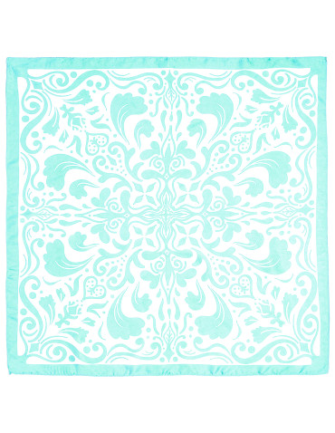 Apaszka damska satynowa z ornamentowym wzorem  - produkt 2