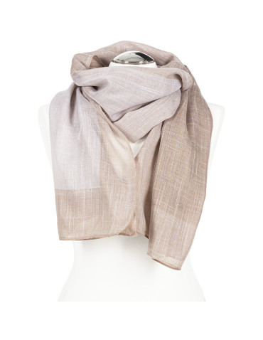 Damski cienki szal w delikatną kratkę