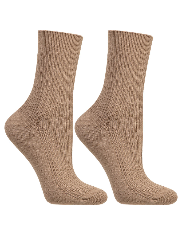 Długie - Damskie skarpety bawełniane z bezuciskowym ściągaczem 5-pak WIELOKOLOROWY  - produkt moraj.pl 5