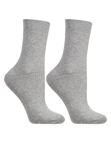 Długie - Damskie skarpety bawełniane z bezuciskowym ściągaczem 5-pak WIELOKOLOROWY - produkt 3