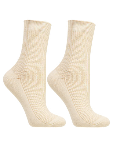 Długie - Damskie skarpety bawełniane z bezuciskowym ściągaczem 5-pak WIELOKOLOROWY - produkt 6