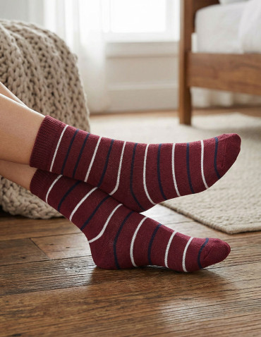 Skarpetki długie - Ciepłe skarpetki długie damskie bawełniane zimowy wzór 3-pak WIELOKOLOROWY - produkt 7