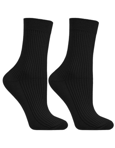 Długie - Skarpetki damski długie prążkowane z wiskozą 5-pak WIELOKOLOROWY - produkt 5