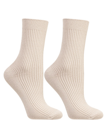 Długie - Skarpetki damski długie prążkowane z wiskozą 5-pak WIELOKOLOROWY - produkt 6