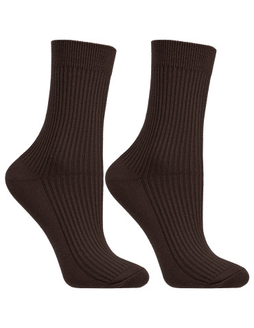 Długie - Skarpetki damski długie prążkowane z wiskozą 5-pak WIELOKOLOROWY - produkt 3