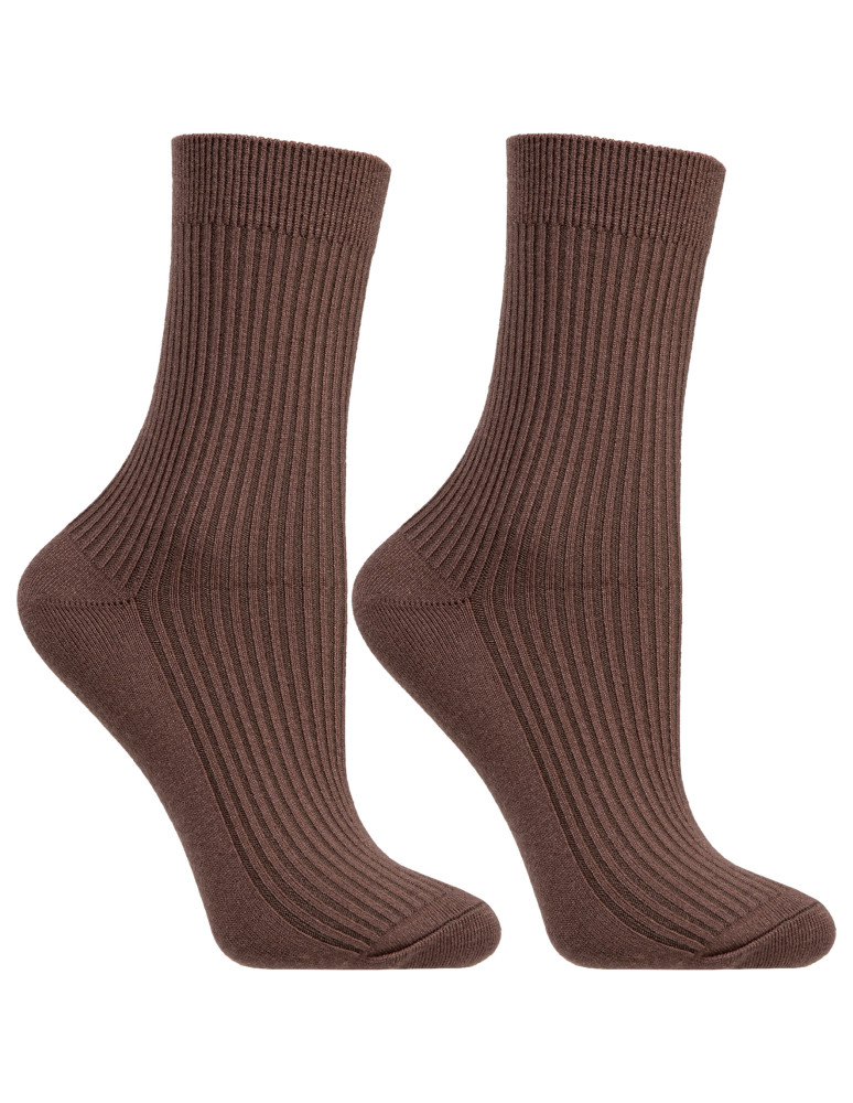 Długie - Skarpetki damski długie prążkowane z wiskozą 5-pak WIELOKOLOROWY  - produkt moraj.pl 2