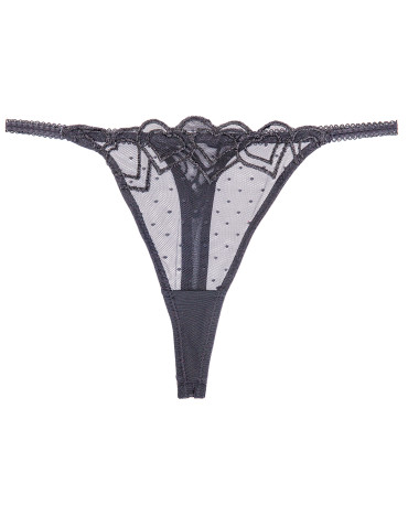 Stringi - Stringi damskie w siateczkę z haftem 2-pak WIELOKOLOROWY - produkt 3