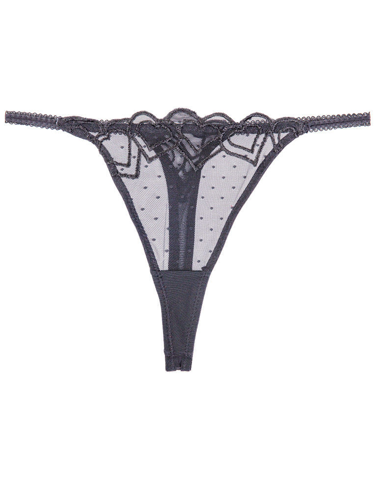 Stringi - Stringi damskie w siateczkę z haftem 2-pak WIELOKOLOROWY  - produkt moraj.pl 3