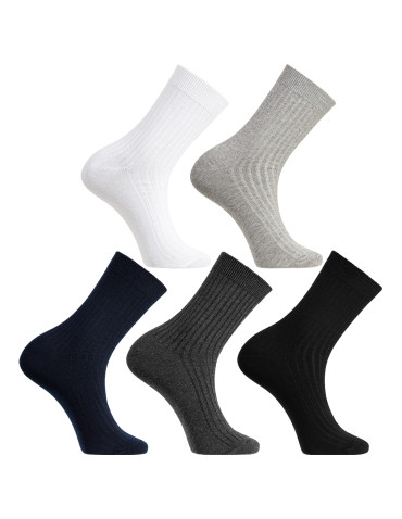 Bawełniane skarpety męskie długie klasyczne 5-pak