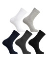 Bawełniane skarpety męskie długie klasyczne 5-pak WIELOKOLOROWY