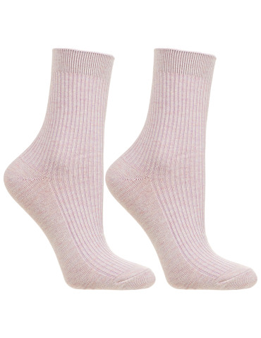 Długie - Skarpetki damskie długie bawełniane w prążek 5-pak WIELOKOLOROWY - produkt 5