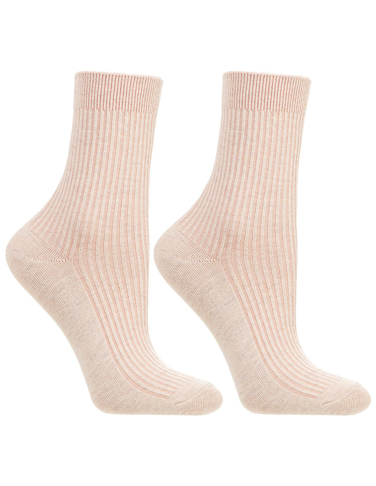 Długie - Skarpetki damskie długie bawełniane w prążek 5-pak WIELOKOLOROWY  - produkt moraj.pl 2