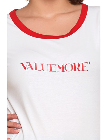 Koszulki i T-shirty - Koszulka damska t-shirt Slim Fit z napisami CZERWONY - produkt 7