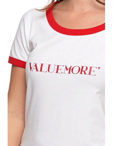 Koszulki i T-shirty - Koszulka damska t-shirt Slim Fit z napisami CZERWONY - produkt 11