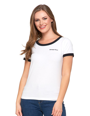 Koszulki i T-shirty - Koszulka damska t-shirt Slim Fit z napisami CZARNY - produkt 1