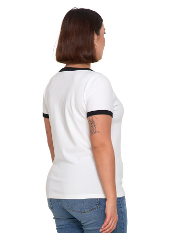 Koszulki i T-shirty - Koszulka damska t-shirt Slim Fit z napisami CZARNY - produkt 7