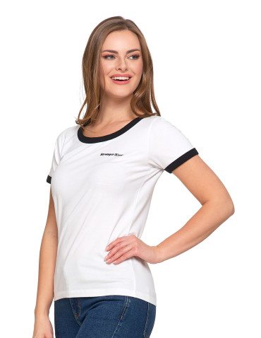 Koszulki i T-shirty - Koszulka damska t-shirt Slim Fit z napisami CZARNY - produkt 13