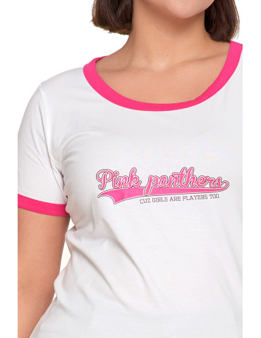 Koszulki i T-shirty - Koszulka damska t-shirt Slim Fit z napisami RÓŻOWY - produkt 8