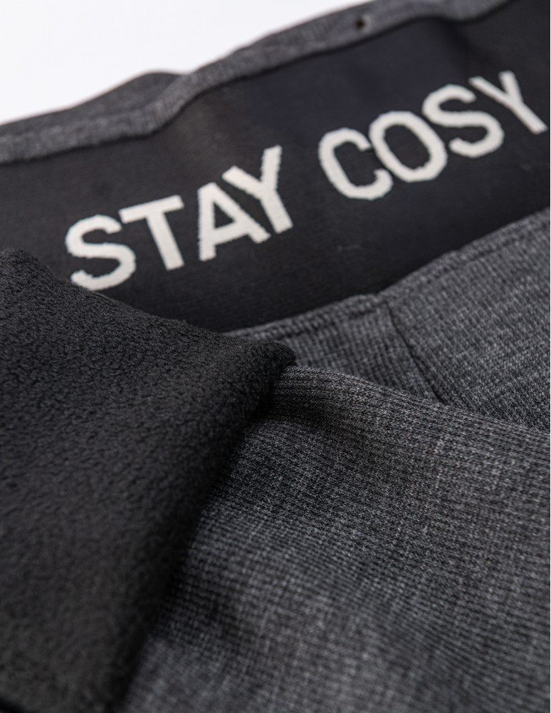 Legginsy damskie - Legginsy damskie ocieplane w prążek wysoki stan GRAFIT  - produkt moraj.pl 7