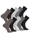 Skarpety męskie długie klasyczne prążkowane z wiskozą 10-pak WIELOKOLOROWY